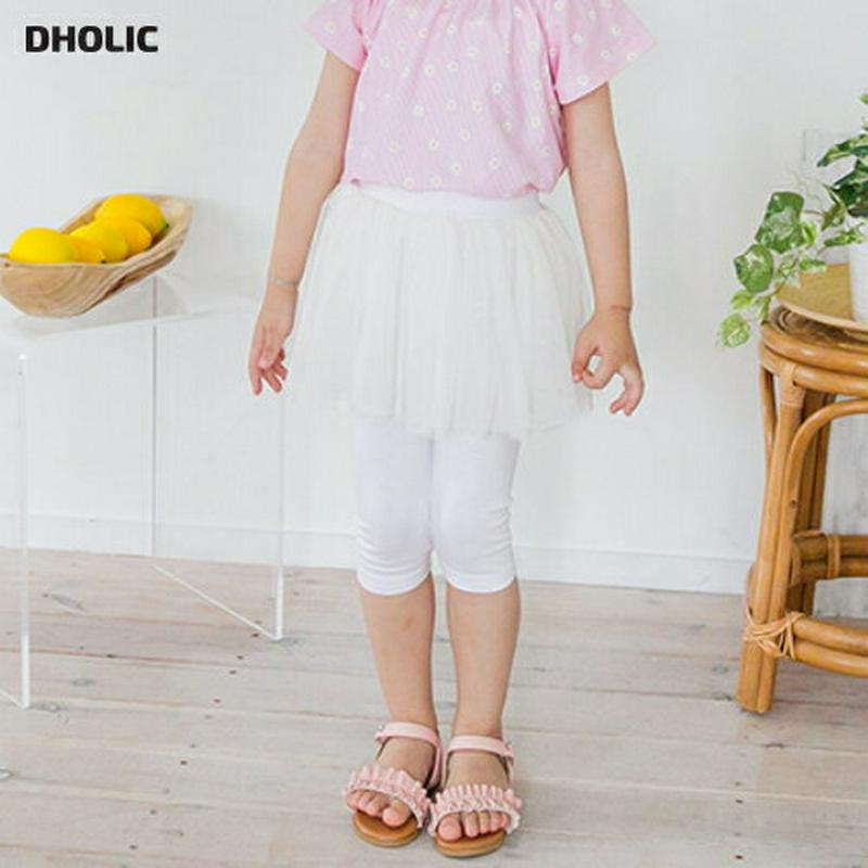 【新作10%OFF】チュールスカートレギンス(ホワイト)・p003670 キッズ【3~8才】【pt】【レギンス パンツ ズボン 