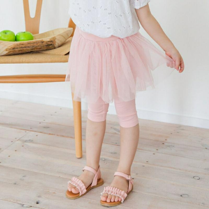 【新作10%OFF】チュールスカートレギンス(ピンク)・p003538 キッズ【3~8才】【pt】【レギンス パンツ ズボン ス