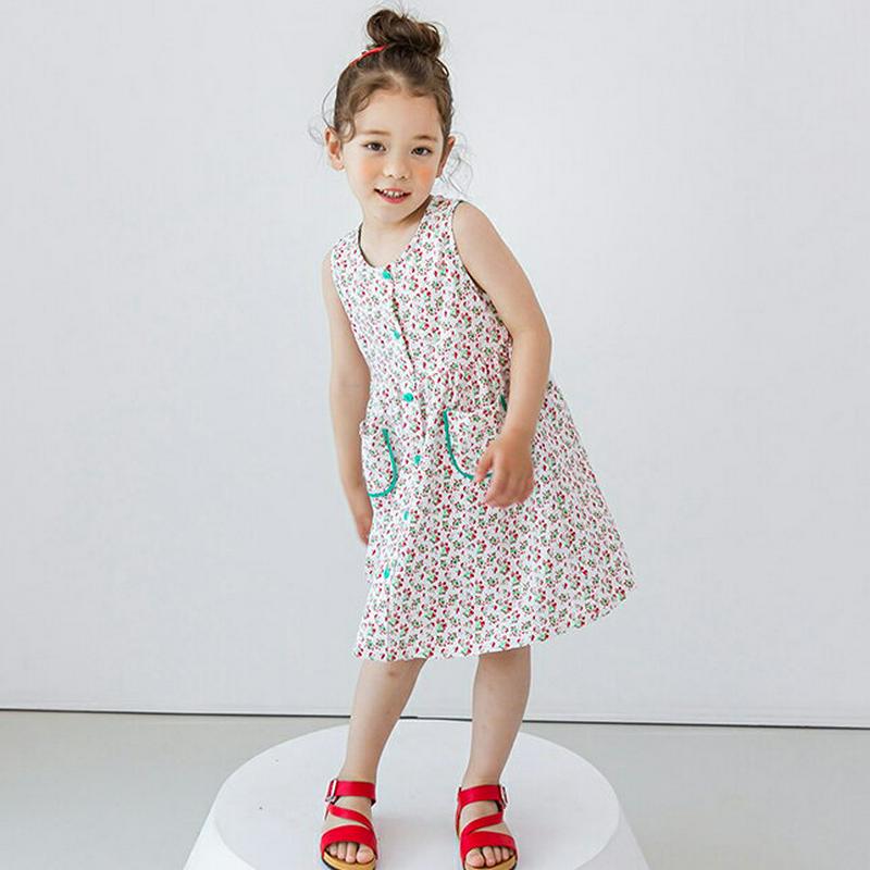 【新作10%OFF】ラウンドネックスリーブレスワンピース(レッド)・p003436 キッズ【3~8才】【ops】【ワンピース ス