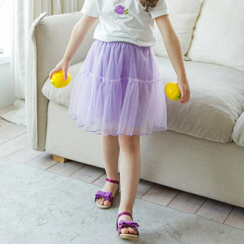 【新作10%OFF】フリルチュールスカート(パープル)・p003695 キッズ【3~8才】【sk】【スカート ミニスカート ミニ