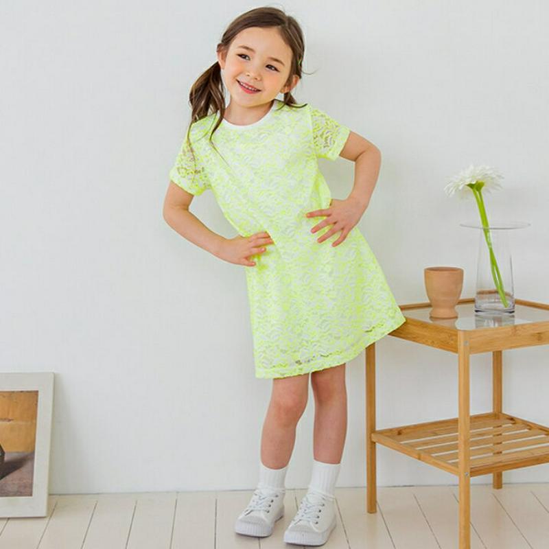 【新作10%OFF】半袖レースワンピース・p003567 キッズ【3~8才】【ops】【ワンピース ミディ丈 ミディワンピース 