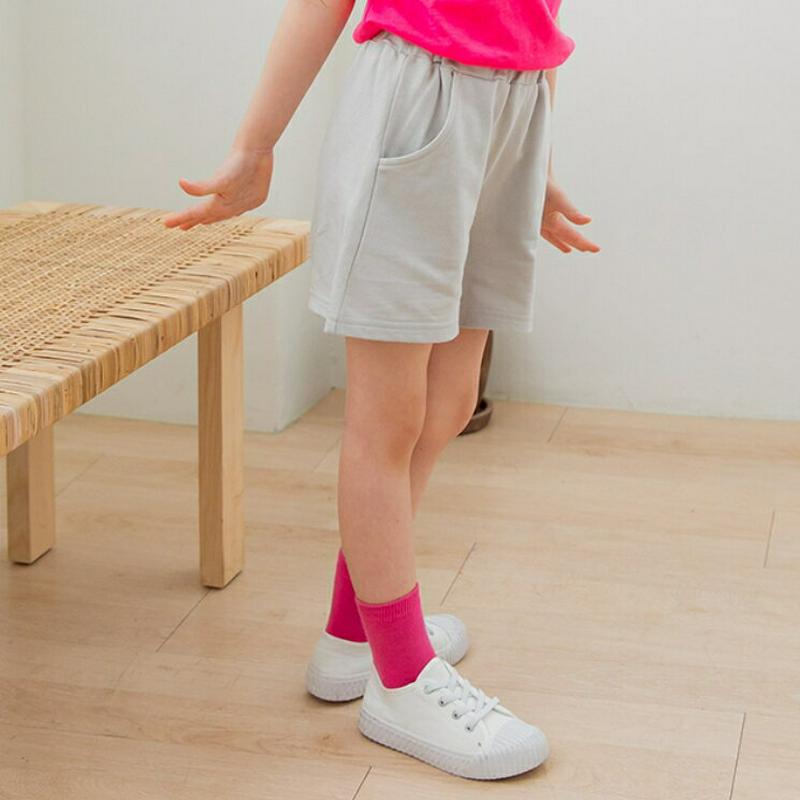 【新作10%OFF】コットンショートパンツ(グレー)・p003668 キッズ【3~8才】【pt】【ショートパンツ パンツ ズボン