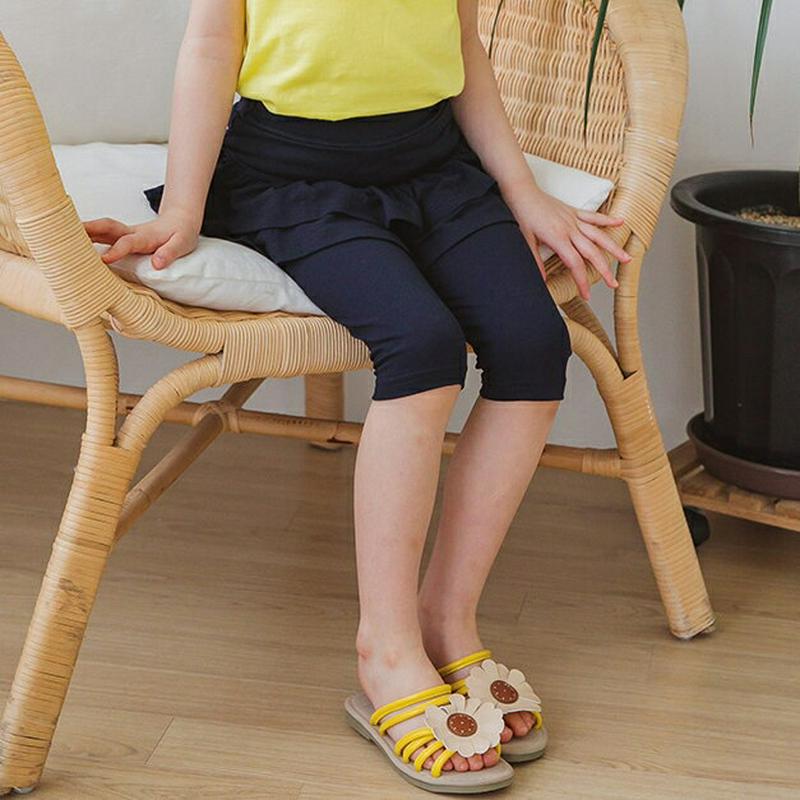 【新作10%OFF】ダブルフリルスカートレギンス(ネイビー)・p003662 キッズ【3~8才】【pt】【スカートレギンス スカ