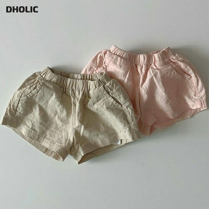 【新作10%OFF】リネンブレンドショートカラーパンツ u03750・キッズ 【3~8才】【pt】【韓国 ファッション ボトムス