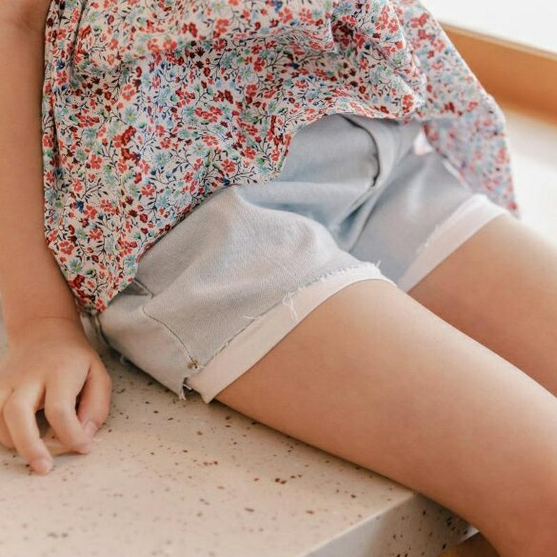 【新作10%OFF】ウエストレタリングショートレギンス・u03766 キッズ【3~8才】【pt】【レギンス パンツ ショートレギ