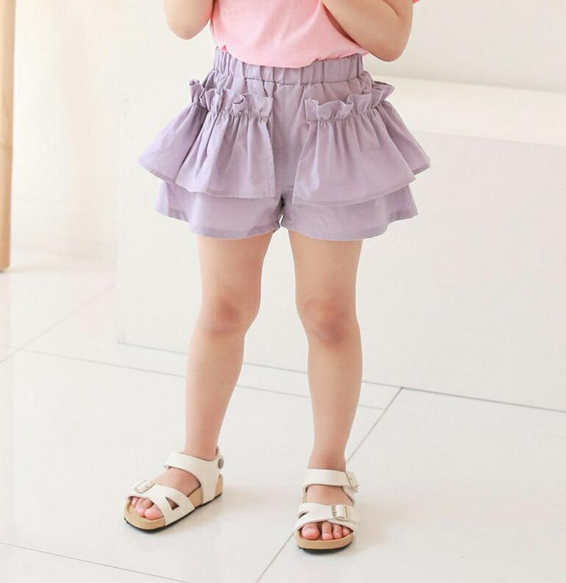【新作10%OFF】ラッフルショート丈パンツ u03613・キッズ 【3~8才】【pt】【韓国 ファッション ボトムス パンツ 