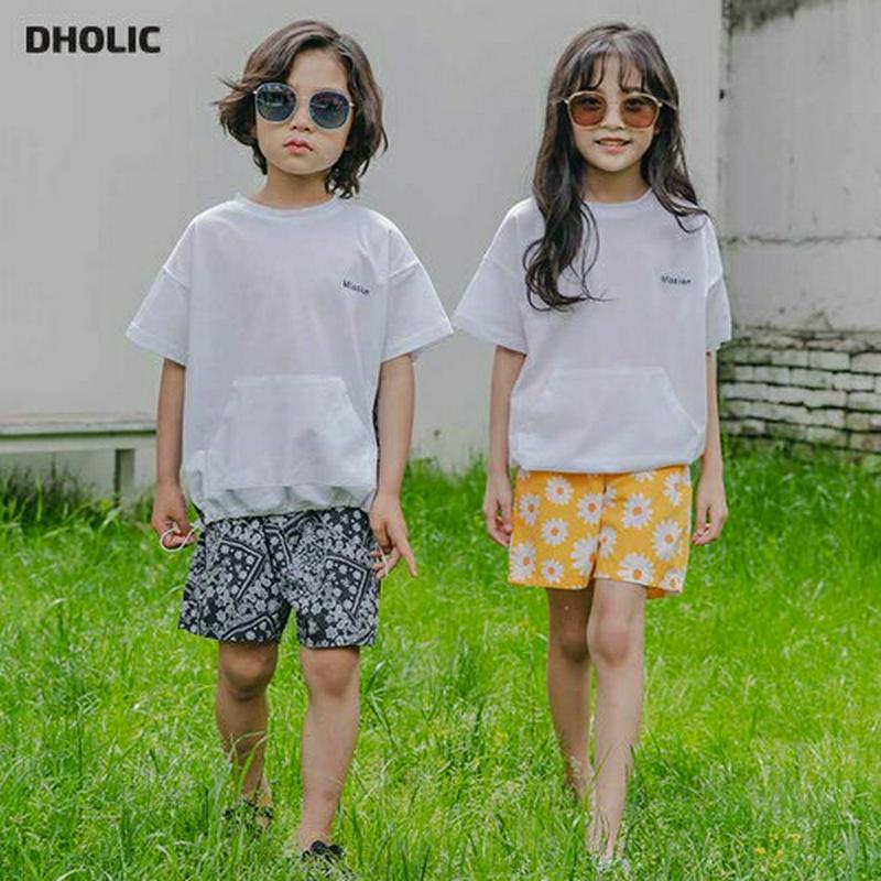 【新作10%OFF】2TYPEマフポケットTシャツ&パンツSET u03772・キッズ 【3~8才】【SET】【韓国 ファッショ