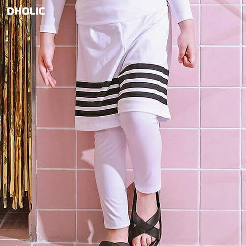 ラインレギンスハーフスイムパンツ p003493・キッズ 【3~8才】【bw】【韓国 ファッション 水着 ラッシュガード スイムウェア 水遊び プール 海 速乾 単品 日焼け防止 日除け 半ズボン ルーズ レギンス レイヤード 子供 子供服 小学生 ジュニア 夏】【KIDS】