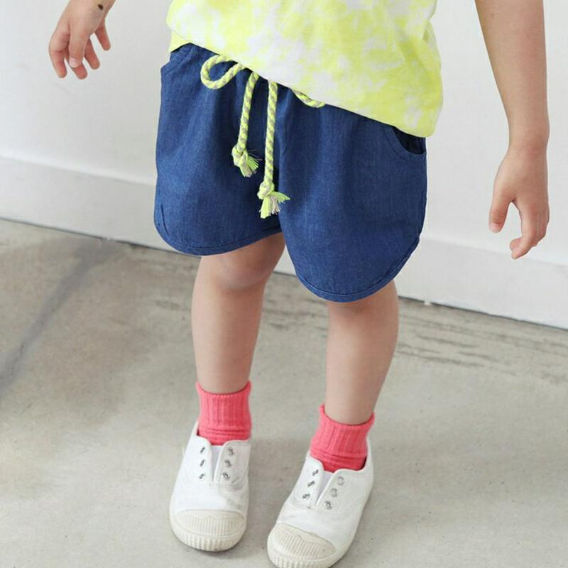 ネオンストリングパンツ p003267・キッズ 【3~8才】【pt】【韓国 ファッション ボトムス パンツ ハーフ ショート 半ズボン 短パン ウエストゴム 無地 コットン100 女の子 男の子 子供 子供服 小学生 ジュニア 夏】【KIDS】