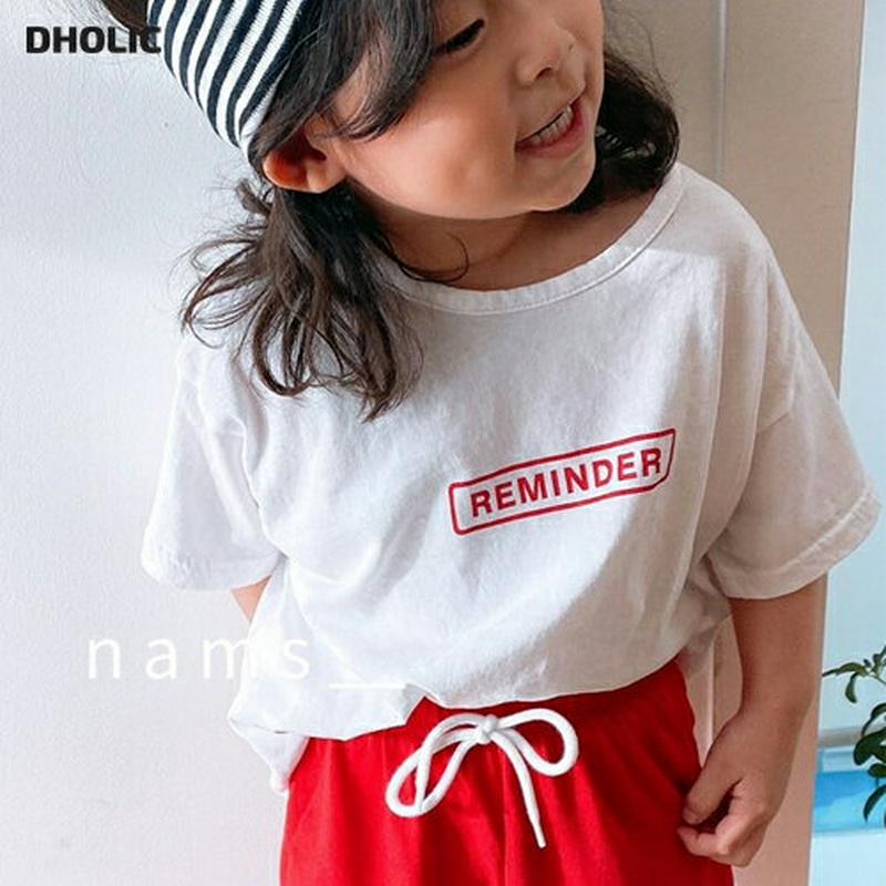 【新作10%OFF】ボックス英字プリントTシャツ u03533・キッズ 【3~8才】【tops】【韓国 ファッション トップス 