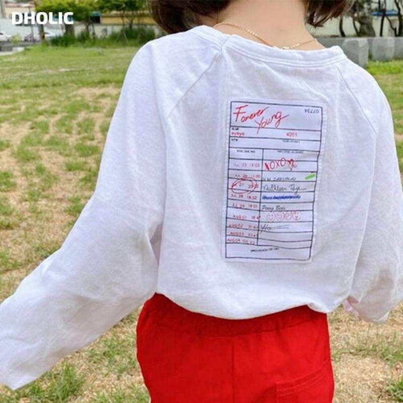【新作10%OFF】バックパッチポイントTシャツ u03513・キッズ 【3~8才】【tops】【韓国 ファッション トップス 