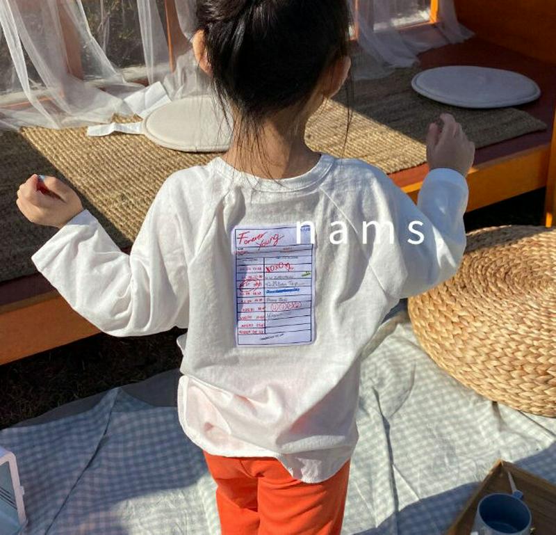 【新作10%OFF】バックパッチポイントTシャツ u03513・キッズ 【3~8才】【tops】【韓国 ファッション トップス 