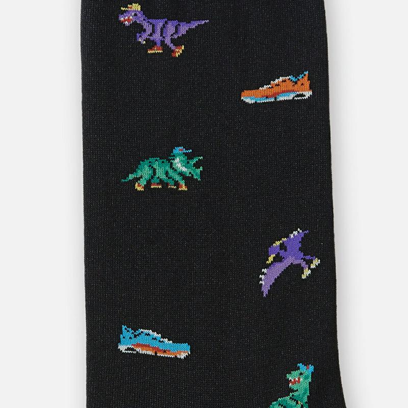 【あす楽】50%OFF【Tabio MEN】 メンズ 恐竜ランニング柄レギュラーソックス / 靴下屋 靴下 タビオ くつ下 クルー メンズ 日本製 2101sl