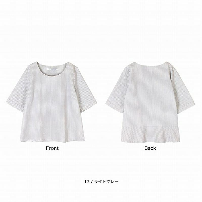 バックぺプラムカットソー【ＬＬ～５Ｌ】（フルールバイミントブリーズ/fleur by mint breeze）