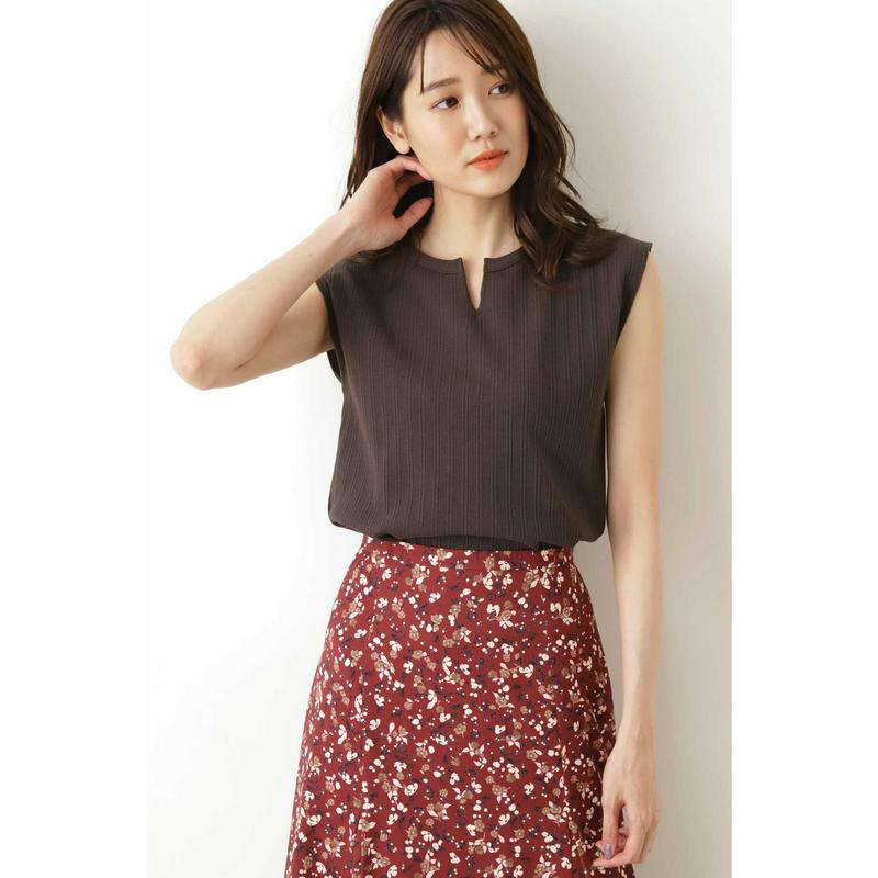 ランダムリブキーネックプルオーバー（NATURAL BEAUTY BASIC／ナチュラルビューティー ベーシック）