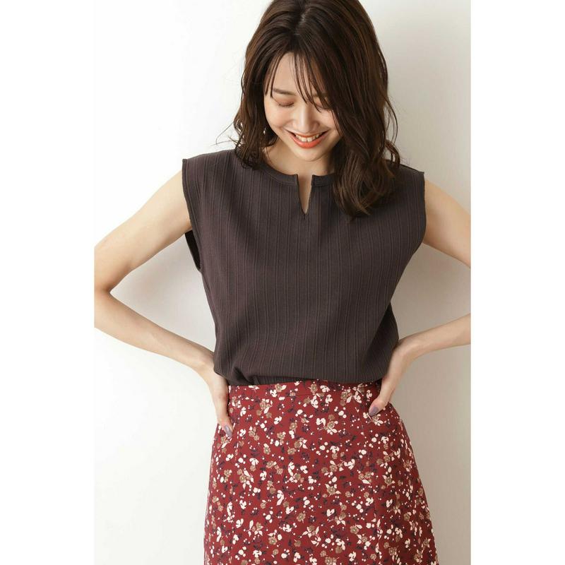 ランダムリブキーネックプルオーバー（NATURAL BEAUTY BASIC／ナチュラルビューティー ベーシック）