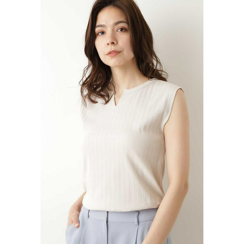 ランダムリブキーネックプルオーバー（NATURAL BEAUTY BASIC／ナチュラルビューティー ベーシック）