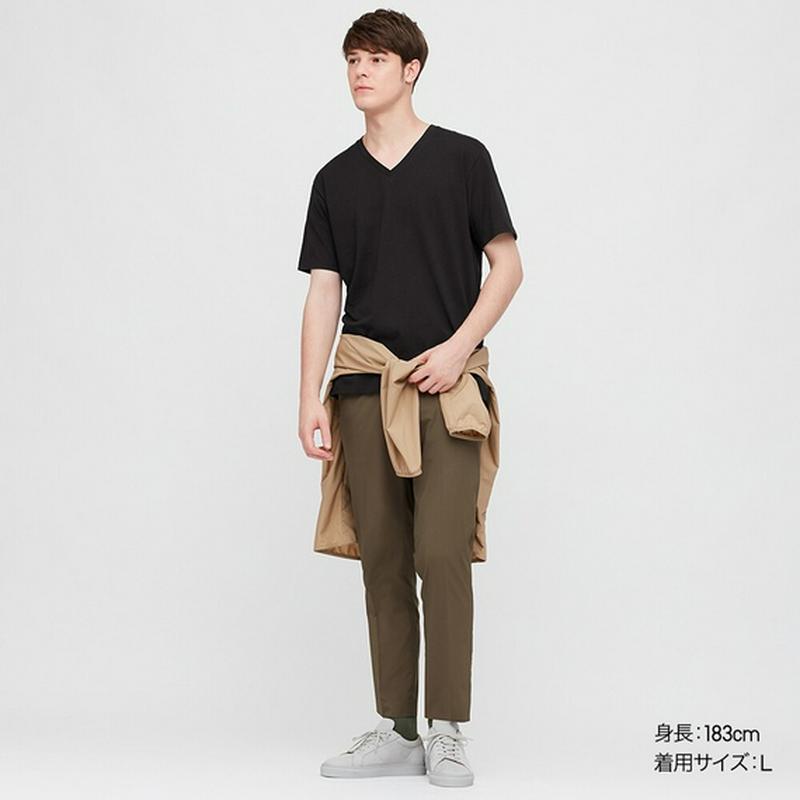 エアリズムコットンVネックTシャツ（半袖）