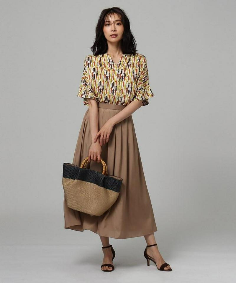 【洗える】Rattiグラフィックプリントブラウス