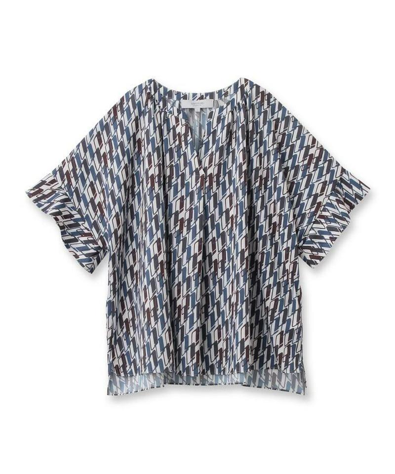 【洗える】Rattiグラフィックプリントブラウス