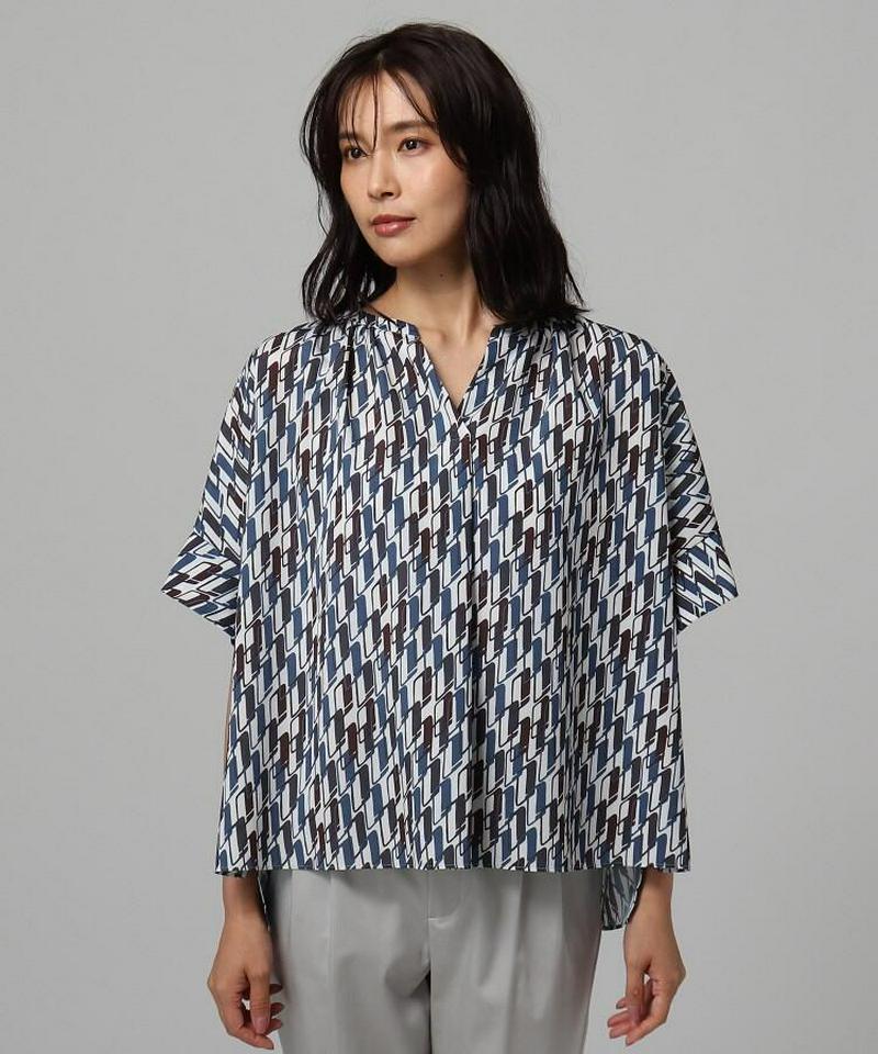 【洗える】Rattiグラフィックプリントブラウス