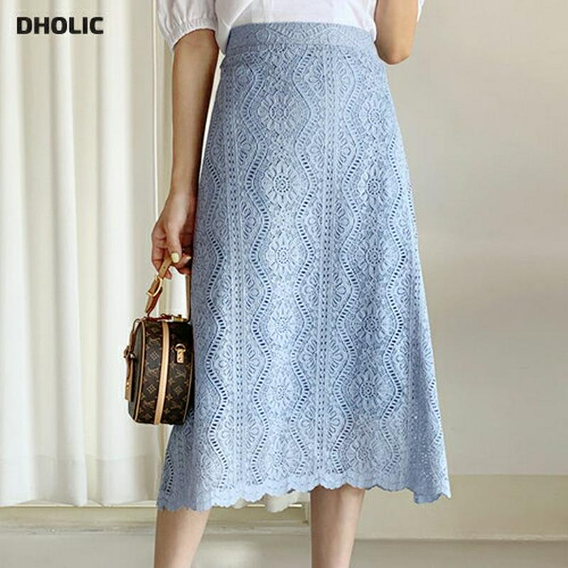 【新作10%OFF】Aラインウェーブレーススカート・全3色・b60210 レディース【sk】【韓国 ファッションボトムス レース