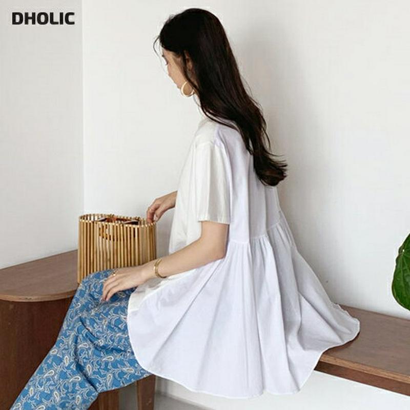 【新作10%OFF】バックフレアTシャツ・全4色・b60191 レディース【tops】【韓国 ファッション トップス 半袖 ハー