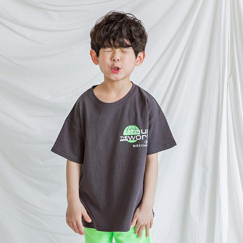 【新作10%OFF】tourロゴ半袖Tシャツ・u04044・キッズ 【3~8才】【tops】【韓国 ファッション トップス Tシ