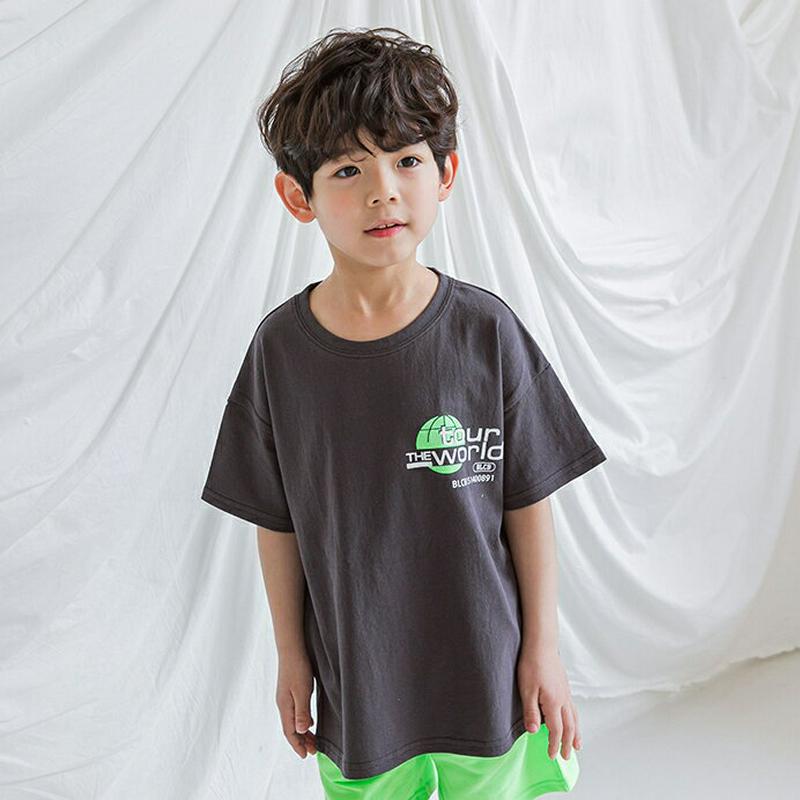 【新作10%OFF】tourロゴ半袖Tシャツ・u04044・キッズ 【3~8才】【tops】【韓国 ファッション トップス Tシ