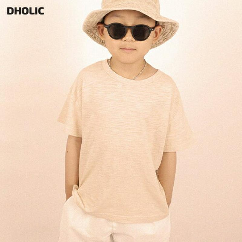 【新作10%OFF】半袖スラブTシャツ・u03984・キッズ 【3~8才】【tops】【韓国 ファッション トップス Tシャツ 