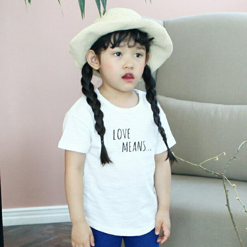 LOVE半袖Tシャツ・p004108・キッズ 【3~8才】【tops】【韓国 ファッション トップス Tシャツ カットソー 半袖 ハーフスリーブ ルーズ ゆったり 女の子 男の子 レタリング コットン100 子供 子供服 小学生 ジュニア 夏】【KIDS】