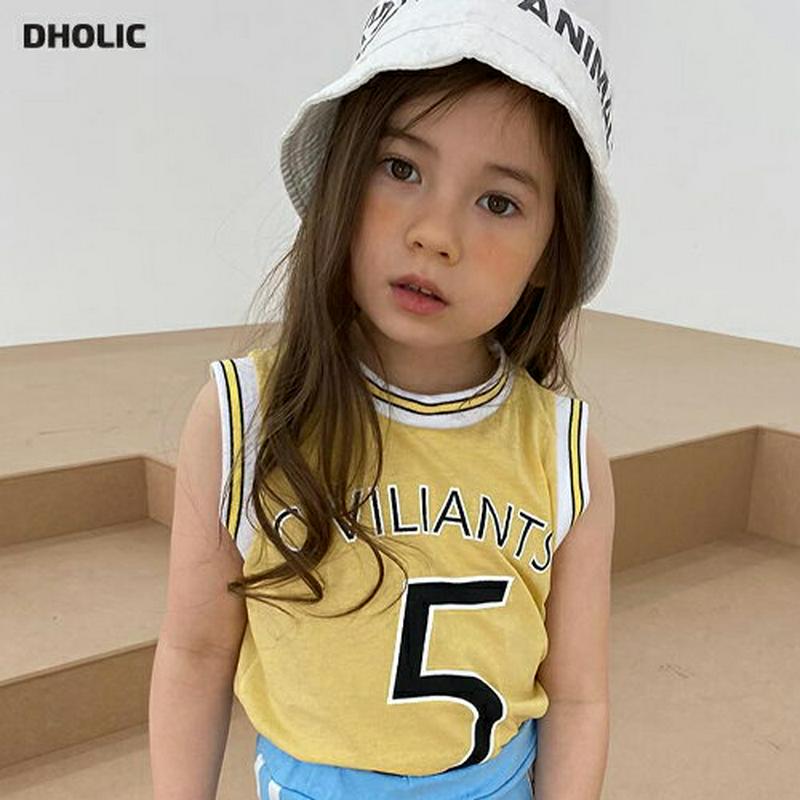 【新作10%OFF】NO5タンクトップ・u03817・キッズ 【3~8才】【tops】【韓国 ファッション トップス Tシャツ 