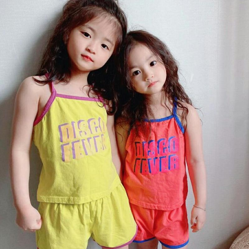 【新作10%OFF】DISCOキャミソール&パンツSET・u04025・キッズ 【3~8才】【SET】【韓国 ファッション セッ