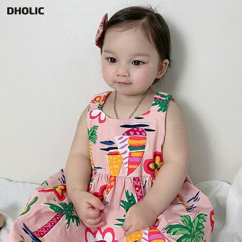 【新作10%OFF】トロピカル柄ワンピース・u03996・キッズ 【3~8才】【ops】【韓国 ファッション ワンピース ロング