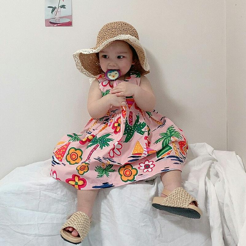 【新作10%OFF】トロピカル柄ワンピース・u03996・キッズ 【3~8才】【ops】【韓国 ファッション ワンピース ロング