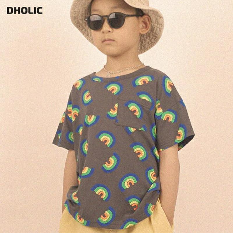 【新作10%OFF】Rainbow半袖Tシャツ・u03983・キッズ 【3~8才】【tops】【韓国 ファッション トップス T