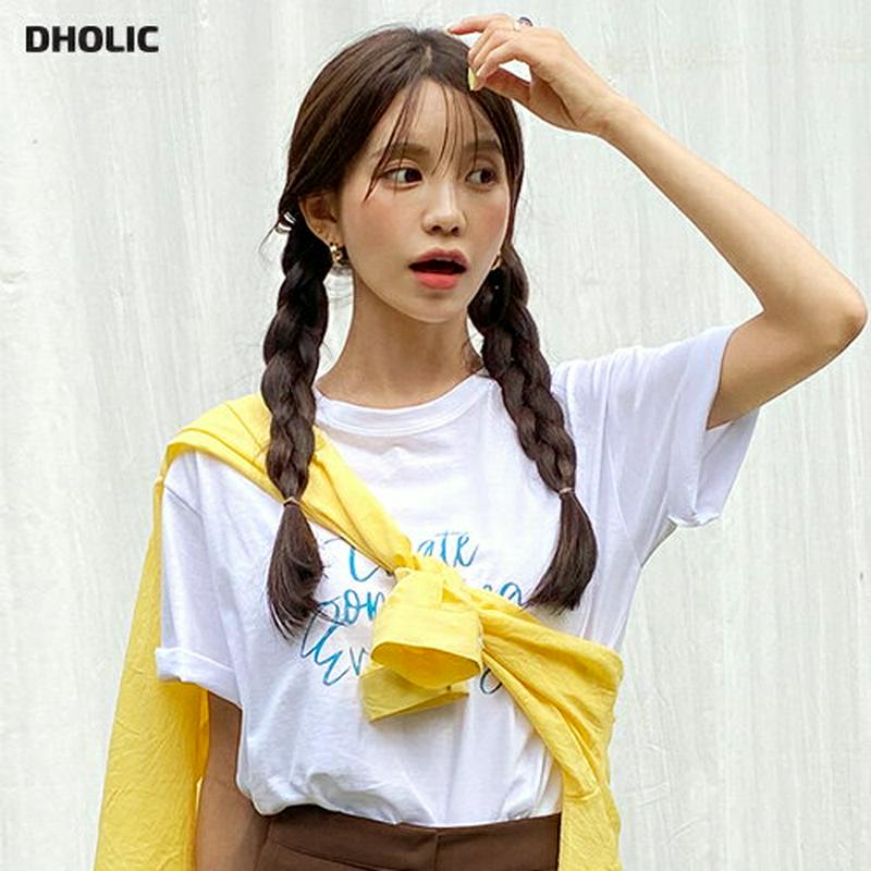 半袖レタリングTシャツ・全3色・t55988 レディース【tops】【韓国 ファッション トップス Tシャツ 半袖 ロゴ ロゴT