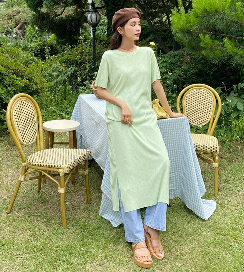 リンクルロングワンピース・全3色・t55997 レディース【ops】【韓国 ファッション ワンピース ロング ロングワンピース 