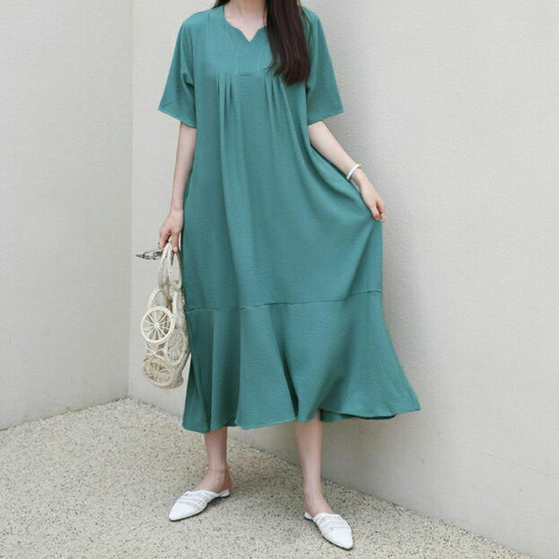 タックネックロングワンピース・全4色・b62892 レディース【ops】【韓国 ファッション ワンピース ロング ロングワンピー