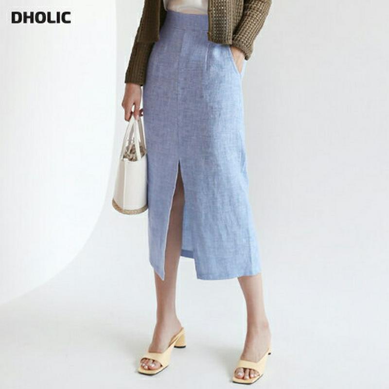 Hラインスリットスカート・全3色・b62902 レディース【sk】【韓国 ファッション スカート ロング ロングスカート Hライ