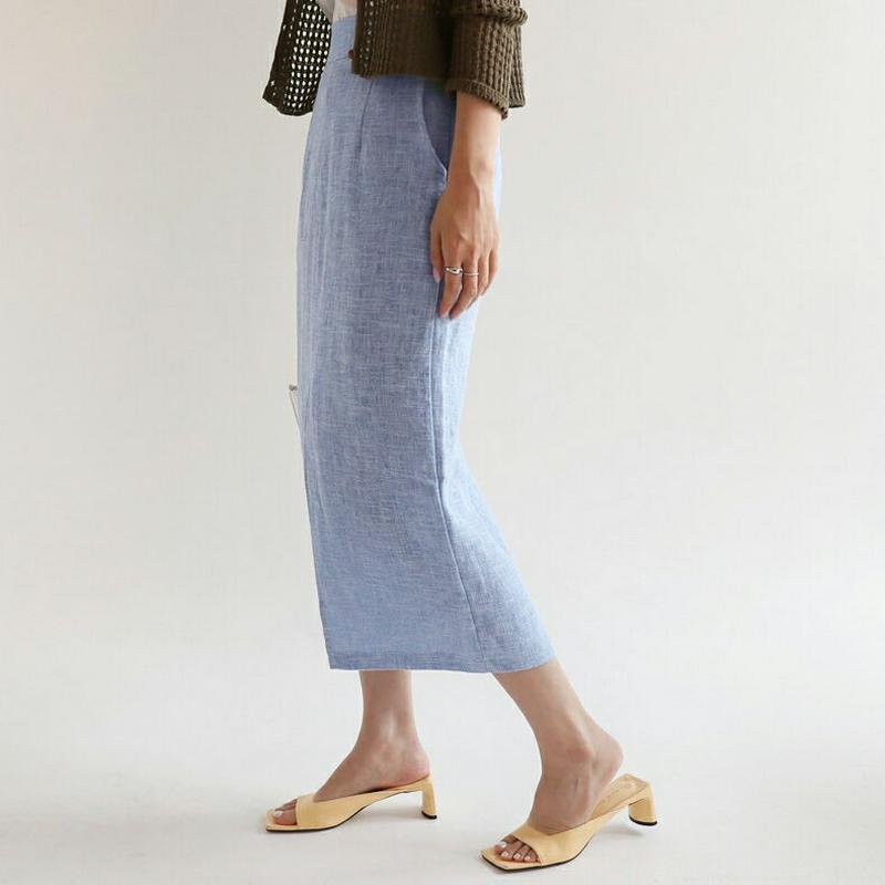 Hラインスリットスカート・全3色・b62902 レディース【sk】【韓国 ファッション スカート ロング ロングスカート Hライ