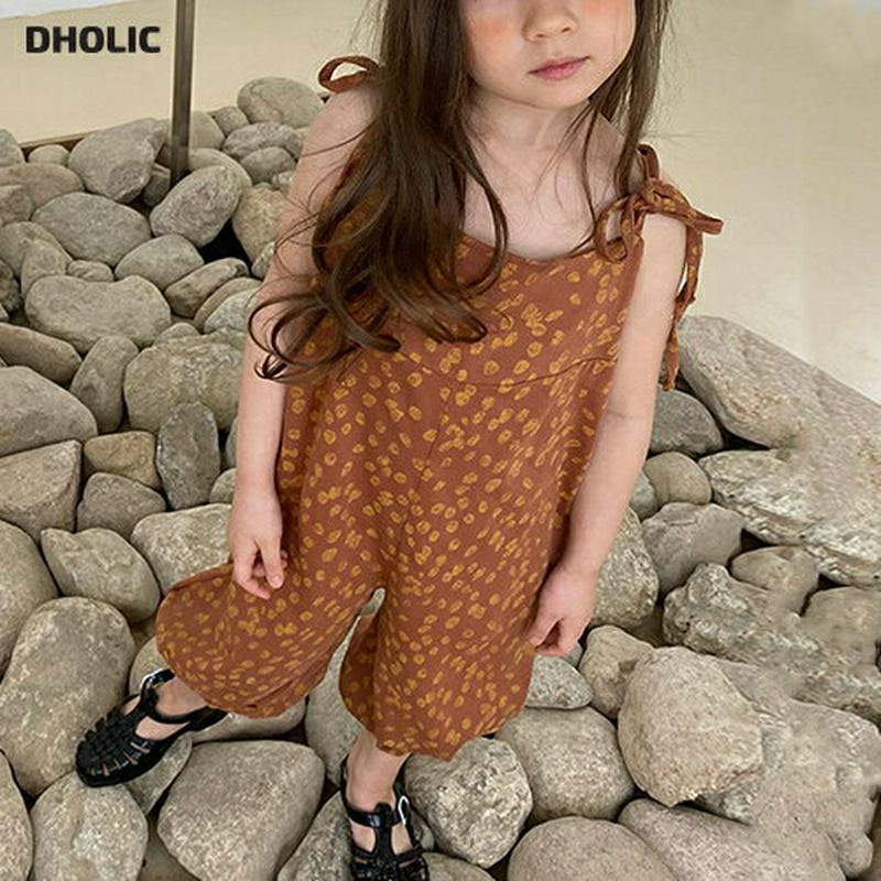リボンストラップパターンオールインワン・u03888 キッズ【3~8才】【pt】【オールインワン パンツ ズボン ボトムス スリ