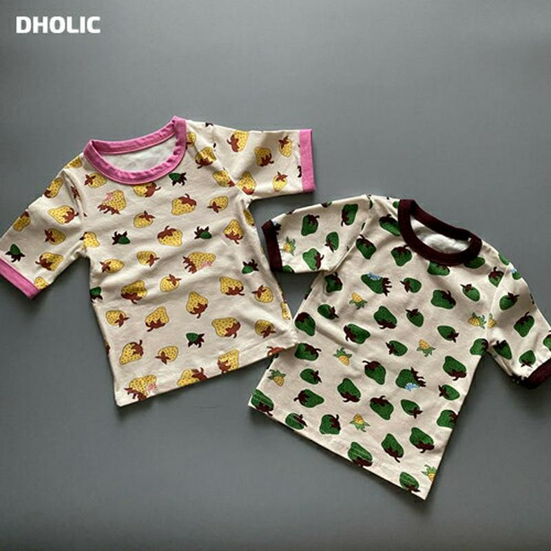 ストロベリーTシャツ・u03911 キッズ【3~8才】【tops】【トップス Tシャツ 半袖 ハーフスリーブ ストロベリー イチ