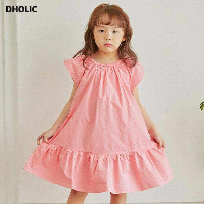 フレアヘムワンピース u03795・キッズ 【3~8才】【ops】【韓国 ファッション ワンピース ロング 膝下 半袖 ショート