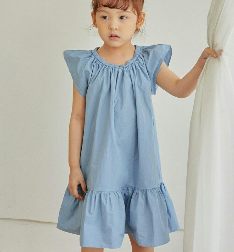 フレアヘムワンピース u03795・キッズ 【3~8才】【ops】【韓国 ファッション ワンピース ロング 膝下 半袖 ショート