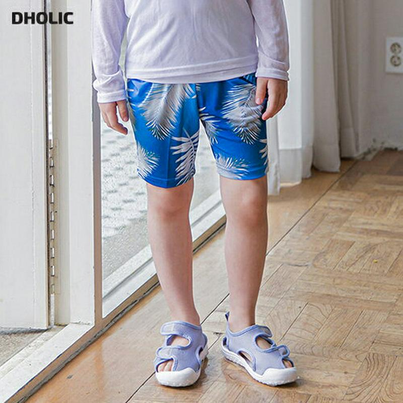 リーフ柄ポケットスイムパンツ・p003876 キッズ【3~8才】【bw】【水着 ビーチウェア スイムパンツ リーフ柄 ハーフパンツ 半ズボン パンツ ズボン カジュアル 男の子 夏 韓国 韓国子供服 子供 こども 子供服 こども服】【KIDS】
