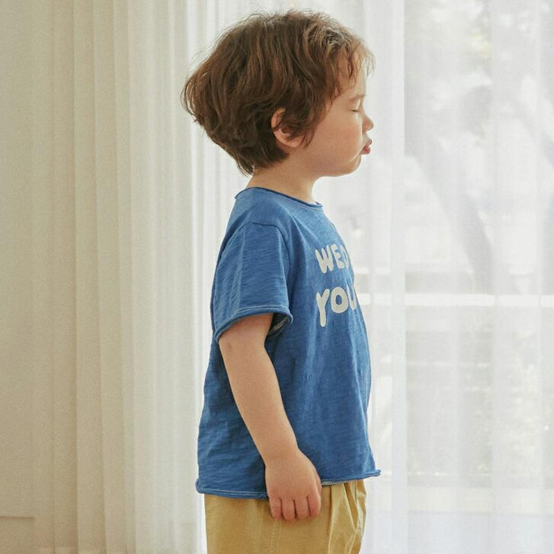 WE DO半袖Tシャツ u03796・キッズ 【3~8才】【tops】【韓国 ファッション トップス Tシャツ カットソー 半袖