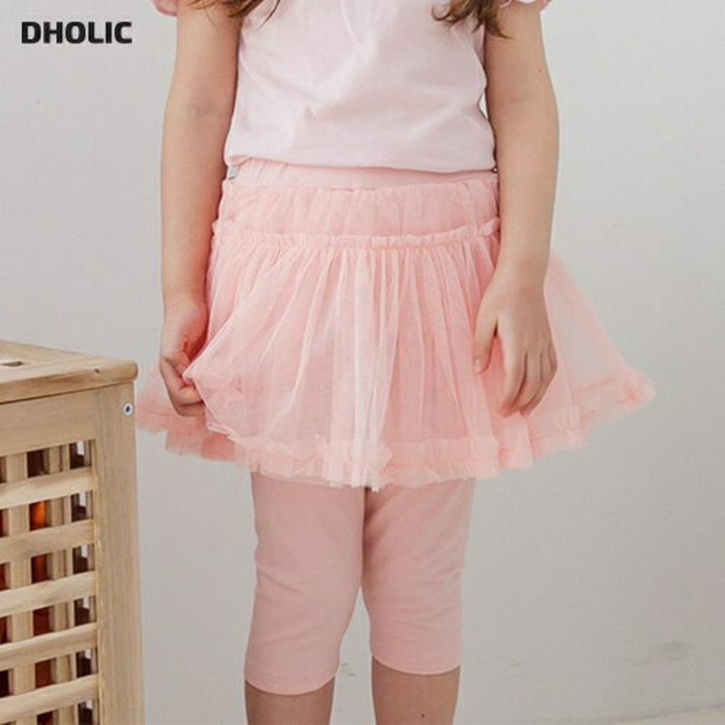 フリルチュールスカートレギンス p003549・キッズ 【3~8才】【pt】【韓国 ファッション ボトムス レギンス スカート 