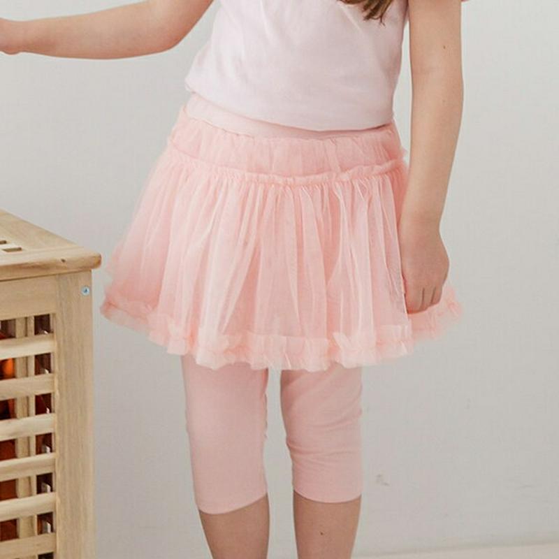 フリルチュールスカートレギンス p003549・キッズ 【3~8才】【pt】【韓国 ファッション ボトムス レギンス スカート 