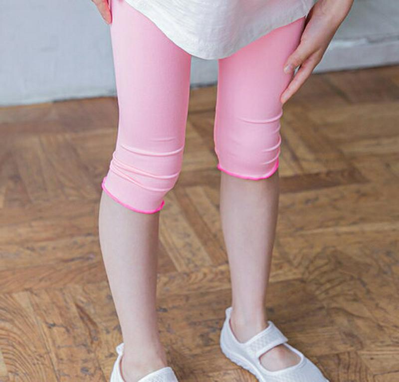 ステッチポイントレギンス p003875・キッズ 【3~8才】【pt】【韓国 ファッション ボトムス レギンス 七分丈 パンツ コットン ストレッチ 伸びる 伸縮性 細身 スリム 無地 ベーシック 女の子 男の子 子供 子供服 小学生 ジュニア 夏】【KIDS】